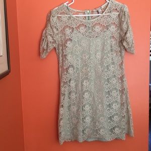 Mint green lace dress